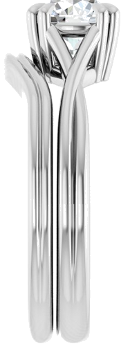 Sužadėtuvių Žiedas „Solitaire“ 585 Baltojo Aukso Round 6.5mm (9)