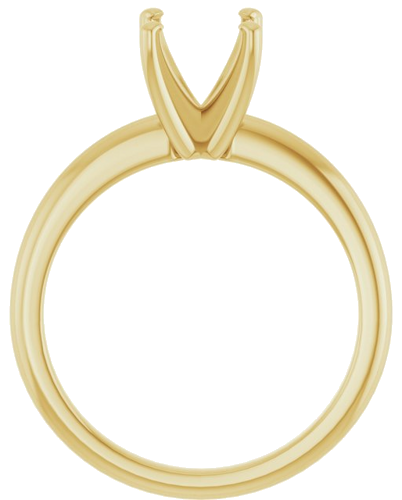 18K Yellow  7.4 mm Round Solitaire Engagement Ring Mounting (2)