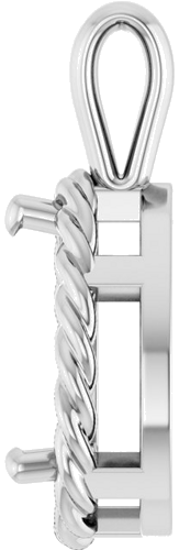 14K White  10x7 mm Pear Pendant Mounting (3)