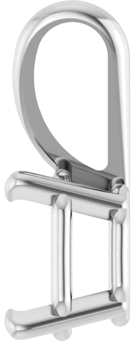 14K White 8x8 mm Asscher 4-Prong Pendant Mounting (3)