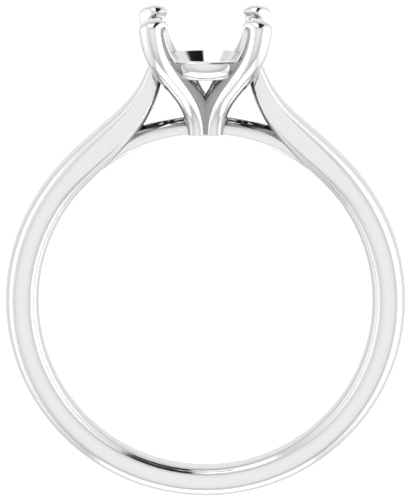 10K White 7 mm Round Engagement Ring Mounting (2)