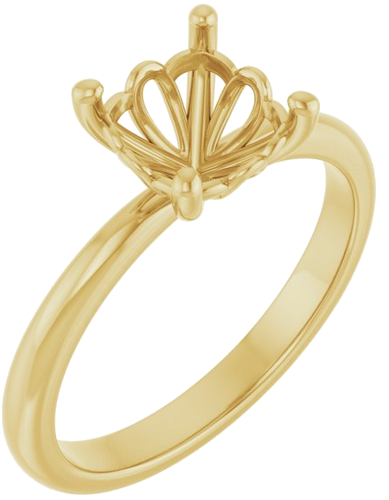 Sužadėtuvių Žiedas 18k yellow gold Cushion 7mm (1)