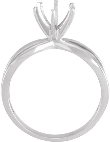 Sužadėtuvių Žiedas „Solitaire Split Shank“ 585 Baltojo Aukso Round 6.5mm (2)