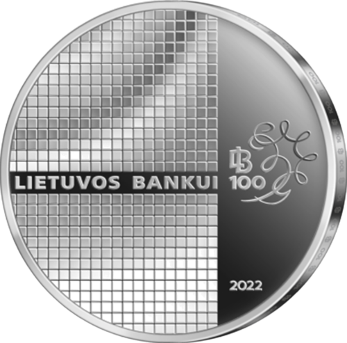 2022 Lithuania Bank of Lithuania 100th anniversary silver coin (1)