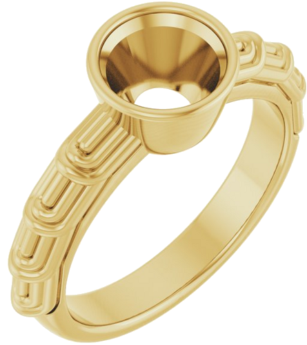 Sužadėtuvių Žiedas „Solitaire“ 585 Geltonojo Aukso Round 7.4mm (1)