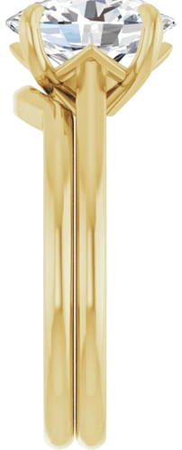 14K Yellow 10x8 mm Oval Solitaire Engagement Ring Mounting (9)