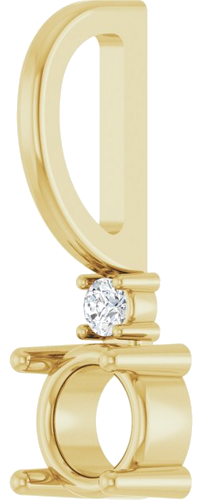 Pakabukas „Accented Charm“ 585 Geltonojo Aukso Round 4mm (2)