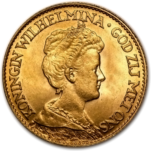 10 guilder Kingdom of Netherlands Wilhelmina (1911-1923) gold coin (1)