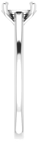 Sužadėtuvių Žiedas „Solitaire“ 585 Baltojo Aukso Oval 7mm x 5mm (4)