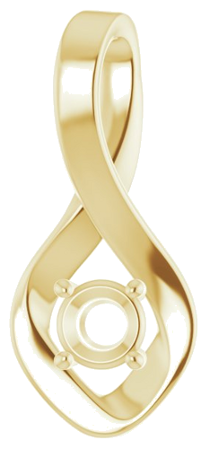 14K Yellow 4.1 mm Round Pendant Mounting (1)