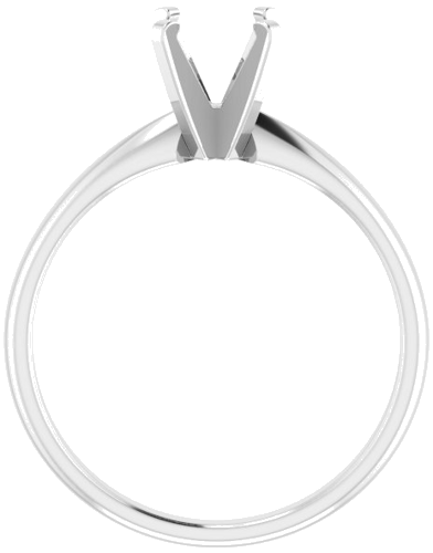 14K White 5.5 x 5.5 mm Cushion Solitaire Engagement Ring Mounting (2)