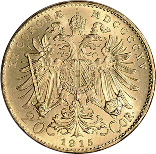 20 крон Австрия Франц Иосиф I (1848-1916) золотая монета (2)