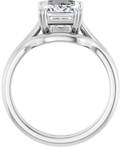 Sužadėtuvių Žiedas „Solitaire“ 585 Baltojo Aukso Emerald 9mm x 7mm (7)