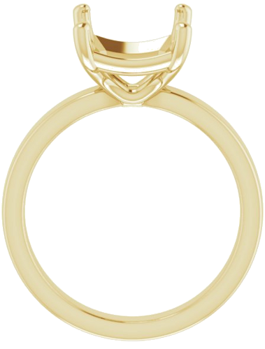 Sužadėtuvių Žiedas „Solitaire“ 585 Geltonojo Aukso Emerald 11mm x 9mm (2)