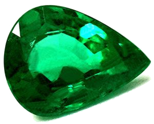 2.3 carat GREEN Pear Smaragdas (1)