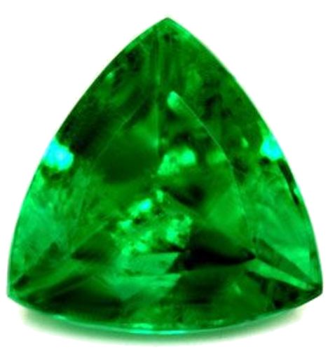 2.02 carat GREEN Trilliant Smaragdas (1)