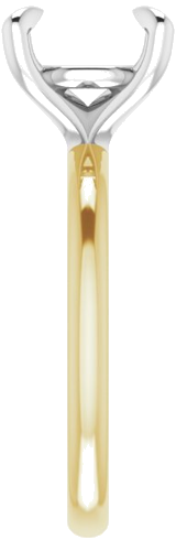 Sužadėtuvių Žiedas „Solitaire“ 585 Baltojo Ir Geltonojo Aukso Round 9.4mm (4)