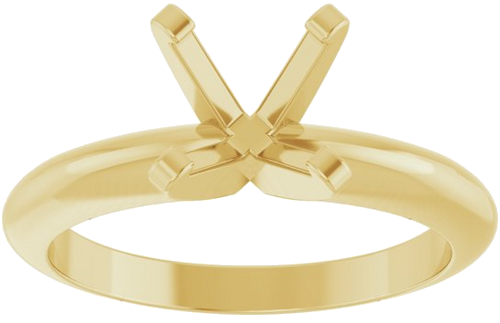 Sužadėtuvių Žiedas „Solitaire“ 585 Geltonojo Aukso Round 7mm (3)