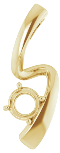 14K Yellow  5.2 mm Round Pendant Mounting (1)