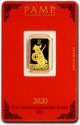 5 g Investment Gold Bar 2020 Year of the Rat PAMP (1)