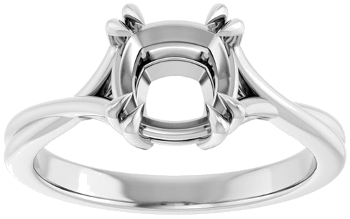 Sužadėtuvių Žiedas „Solitaire“ 950 Platinos Cushion 7mm (3)