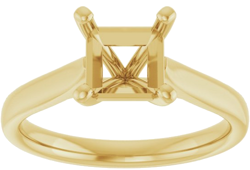 Sužadėtuvių Žiedas „Solitaire“ 585 Geltonojo Aukso Square 6mm (3)