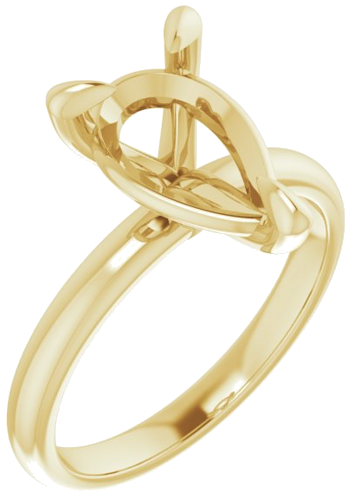 Sužadėtuvių Žiedas „Solitaire“ 585 Geltonojo Aukso Pear Shape 12mm x 8mm (1)