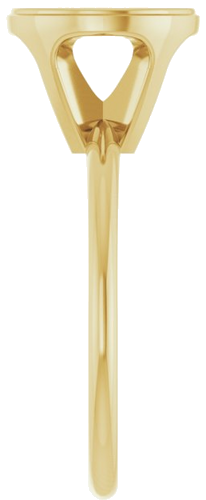 14K Yellow 9 mm Round Solitaire Engagement Ring Mounting (4)