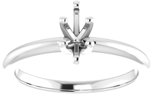 14K White  7x3.5 mm Marquise Solitaire Engagement Ring Mounting (3)