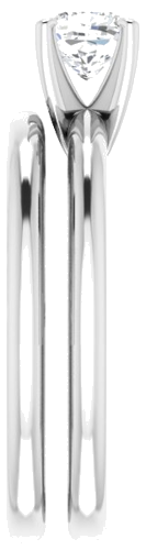 14K White  5 mm Cushion Solitaire Engagement Ring Mounting (9)