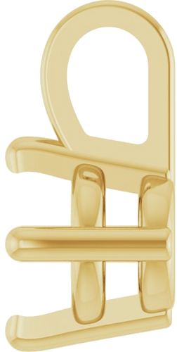 14K Yellow 4 mm Round 4-Prong Pendant Mounting (3)