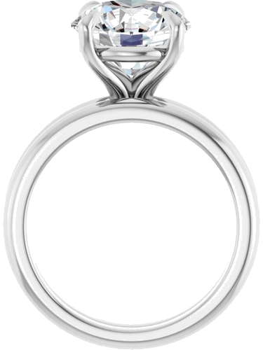 Sužadėtuvių Žiedas 585 Baltojo Aukso Round 10mm (3)