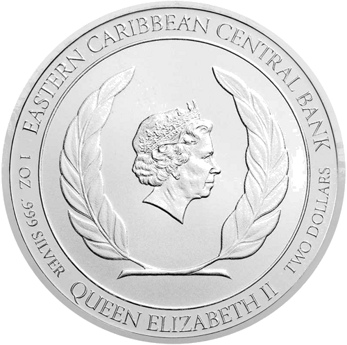 1 oz Морска костенурка 2022 Карибски острови сребърна монета (2)