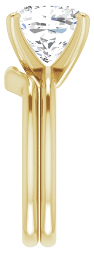 14K Yellow  10x10 mm Cushion Solitaire Engagement Ring Mounting (9)