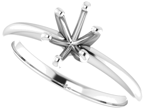 Sužadėtuvių Žiedas „Solitaire“ 585 Baltojo Aukso Oval 7mm x 5mm (5)