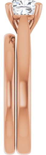 14K Rose 6 mm Cushion Engagement Ring Mounting (9)