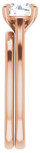 Sužadėtuvių Žiedas „Solitaire“ 585 Rožinis Aukso Round 6.5mm (9)