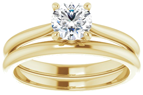 14K Yellow 5.5 mm Round Solitaire Engagement Ring Mounting (8)