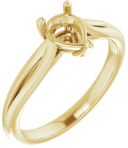 14K Yellow 7x5 mm Pear Engagement Ring Mounting (1)