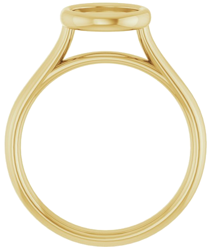 Sužadėtuvių Žiedas „Bezel-Set Solitaire“ 585 Geltonojo Aukso Round 7mm (2)