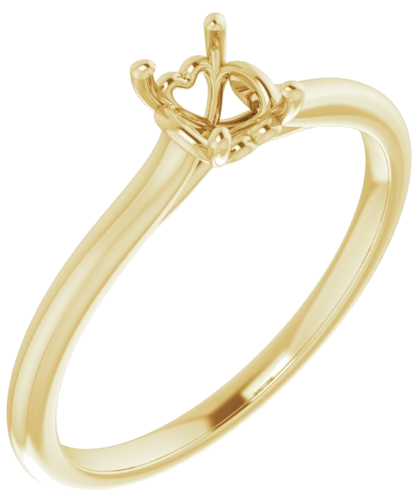 Sužadėtuvių Žiedas „Solitaire“ 585 Geltonojo Aukso Oval 6mm x 4mm (1)