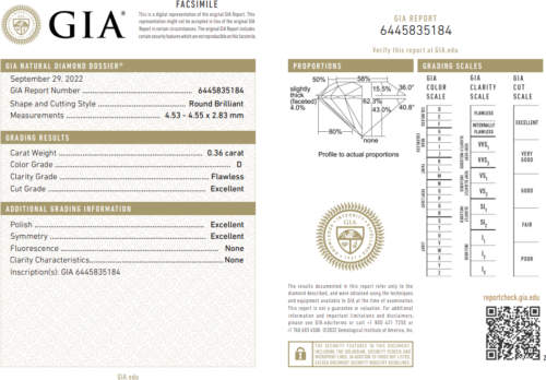 0.36 carat D-FL Excellent Cut (3EX) Natural Round Diamond (2)