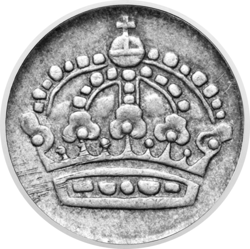 25 оре (1914–1973) Швеция сребърна монета (2)
