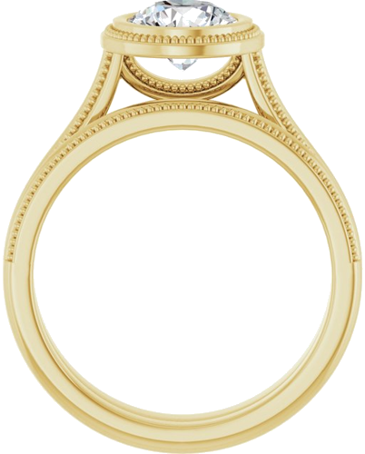 Sužadėtuvių Žiedas „Solitaire“ 585 Geltonojo Aukso Round 6.5mm (7)