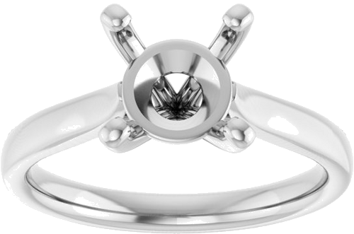 Platinum 8.2 mm Round Engagement Ring Mounting (3)