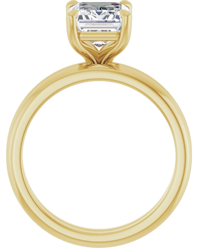 10K Yellow 9x7 mm Emerald Solitaire Engagement Ring Mounting (7)