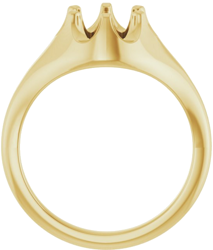14K Yellow 6.5 mm Round Solitaire Engagement Ring Mounting (2)