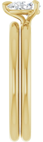 14K Yellow  6x4 mm Pear Solitaire Engagement Ring Mounting (9)