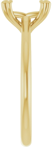 Sužadėtuvių Žiedas „Solitaire“ 585 Geltonojo Aukso Emerald 7mm x 5mm (4)