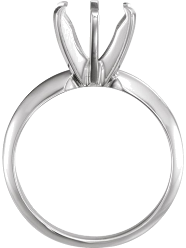 Sužadėtuvių Žiedas „Pre-Notched Solitaire“ 585 Baltojo Aukso Round 7.8mm x 8.6mm (2)